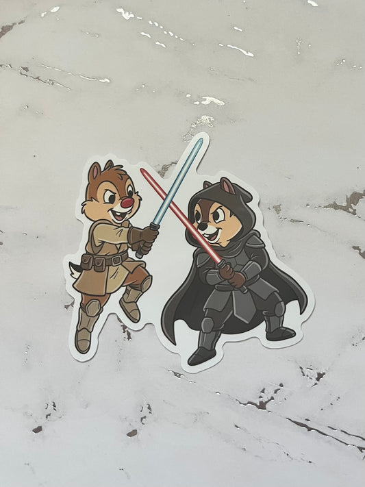 Space Chipmunks Waterproof Vinyl Sticker