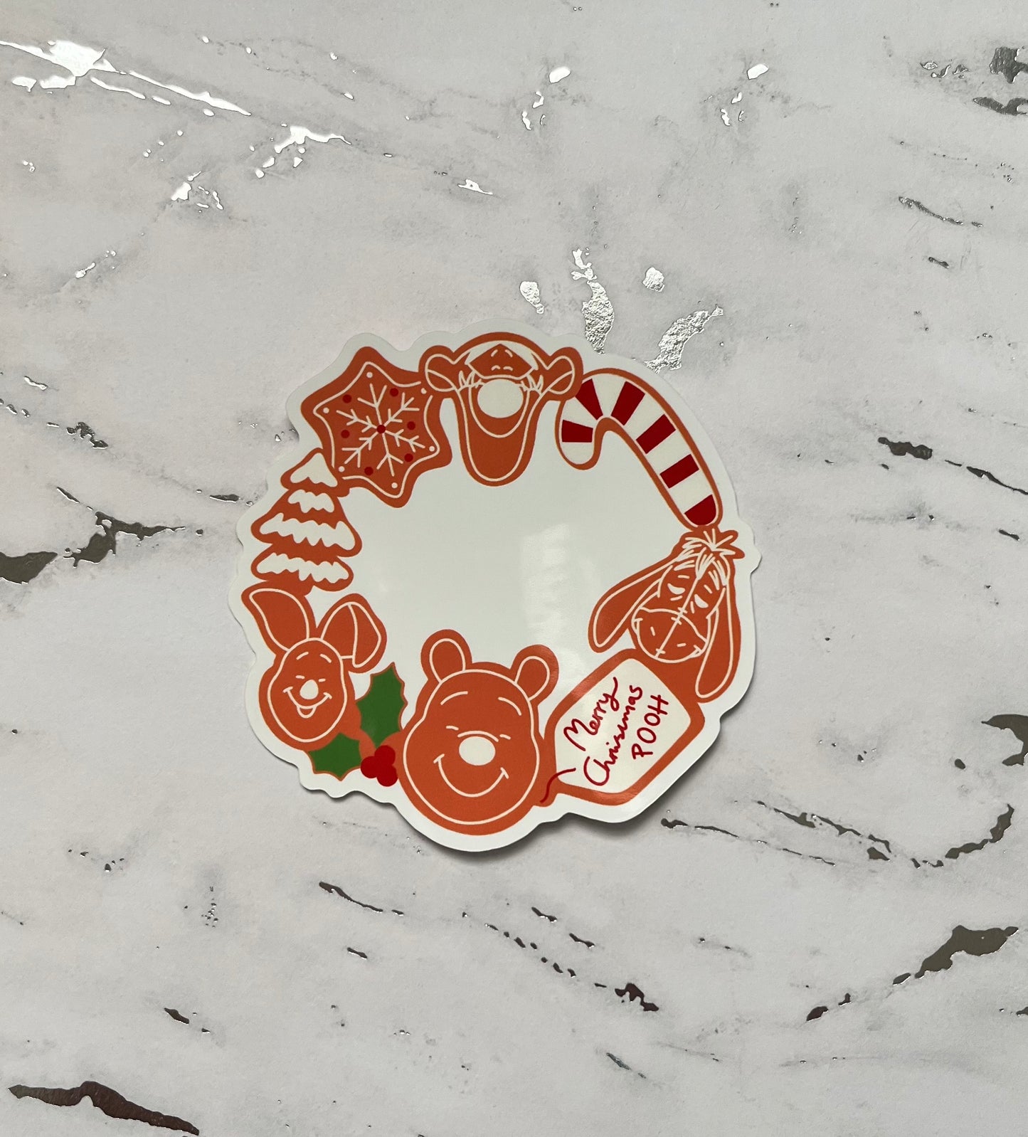 Bear & Friends Wreath Waterproof Vinyl Sticker