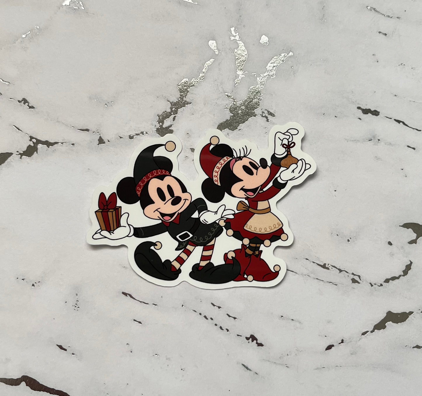 M&M Christmas Decorating Waterproof Vinyl Sticker