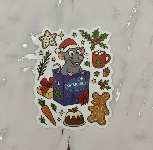 Holiday Rat Waterproof Vinyl Sticker