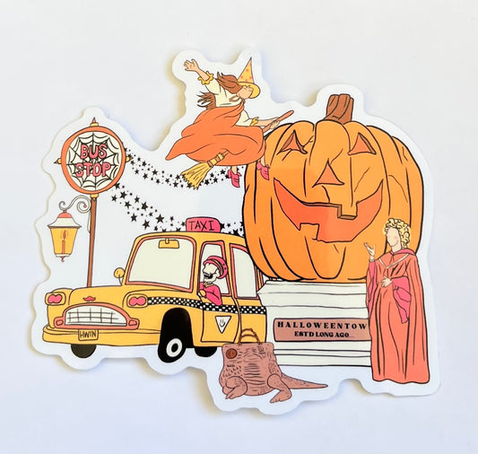 Halloween Town Waterproof Vinyl Sticker