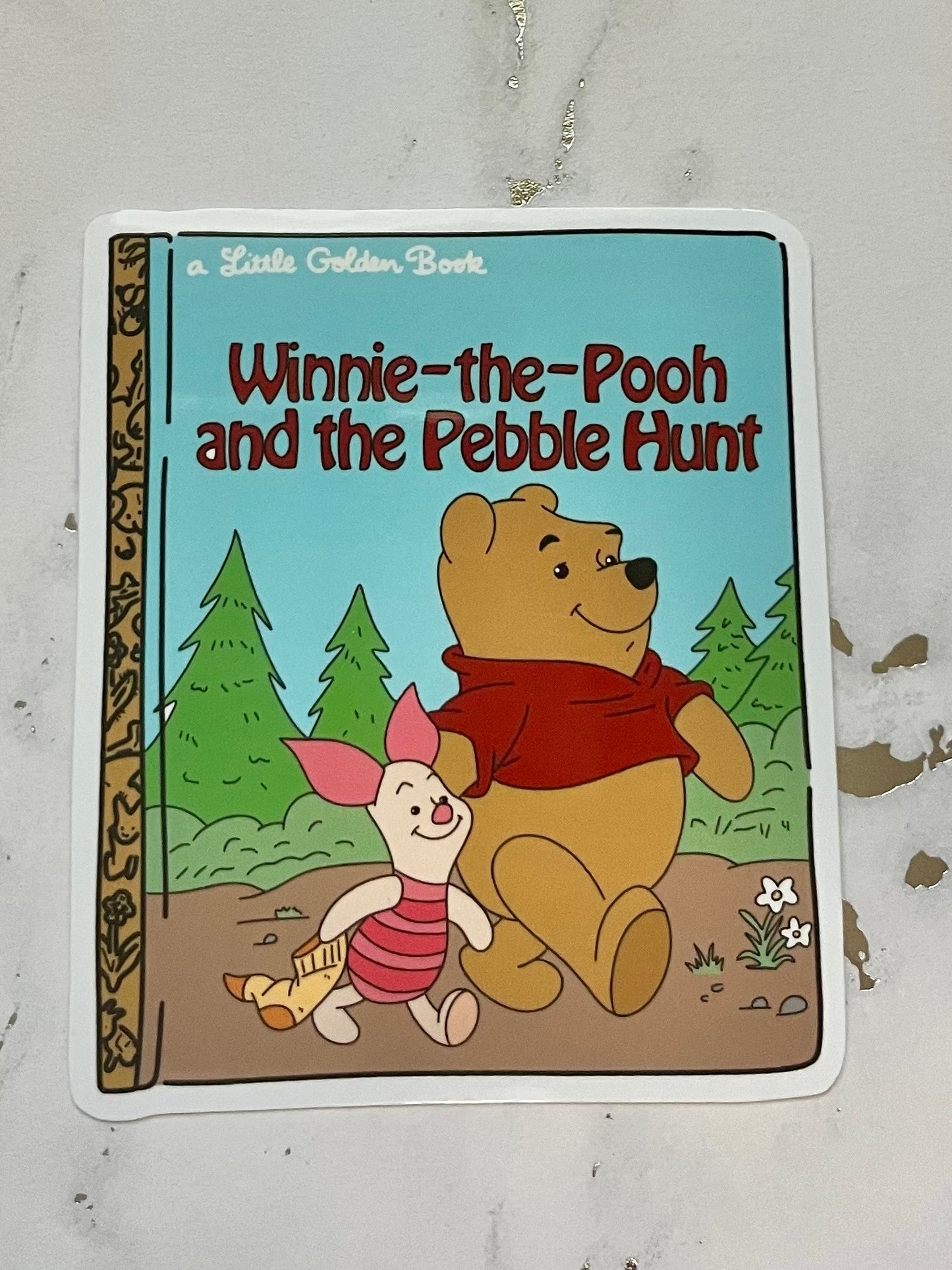 Gold Books Waterproof Vinyl Sticker