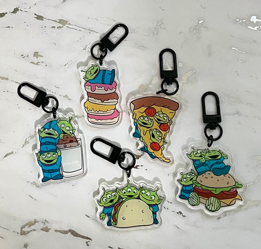 Alien Snacks Acrylic Keychain