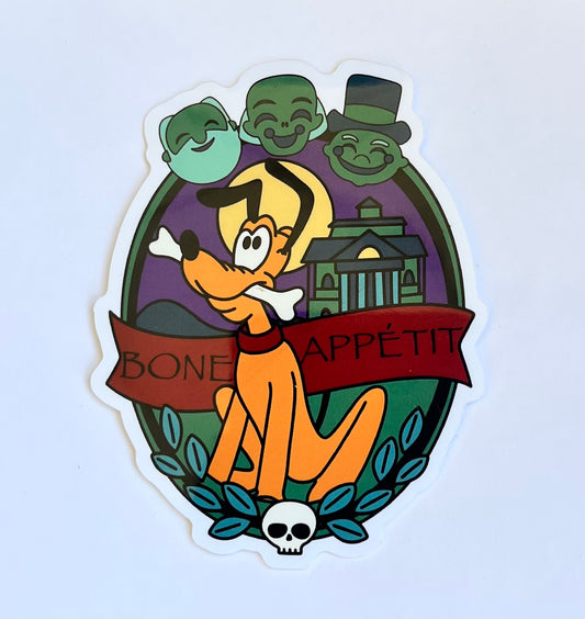 Haunted Dog Waterproof Vinyl Sticker