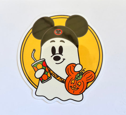 Fall Park Ghost Waterproof Vinyl Sticker