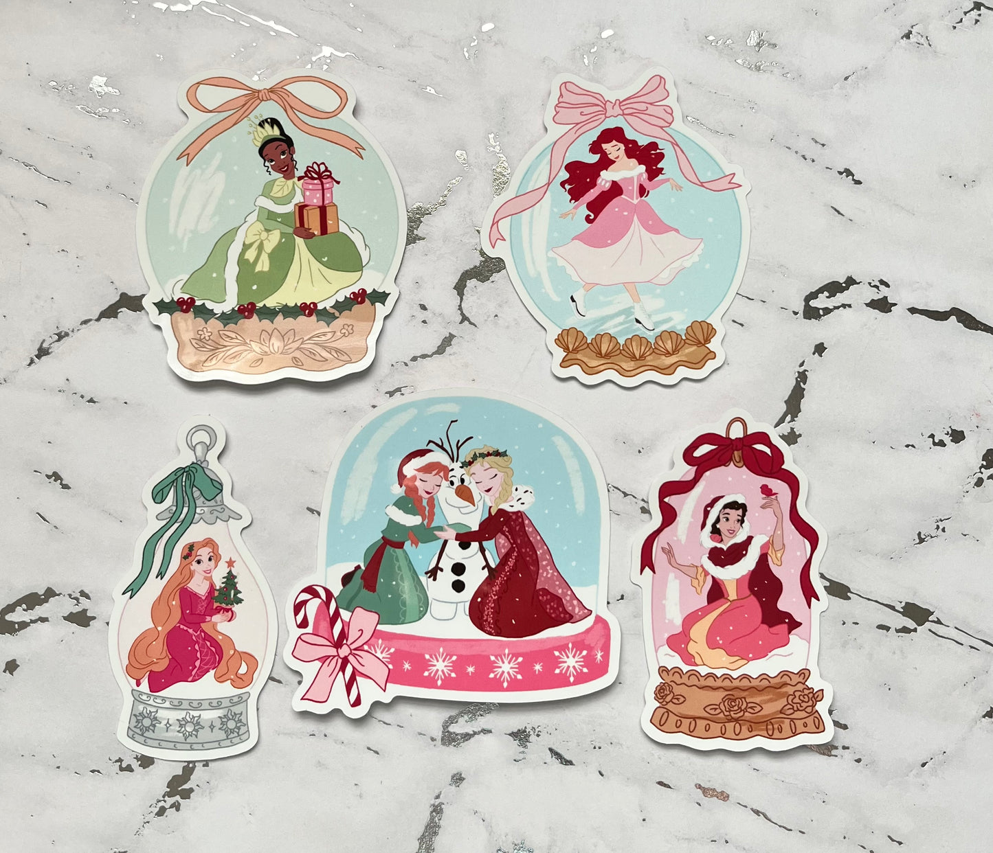 Princess Snow Globe Waterproof Vinyl Sticker