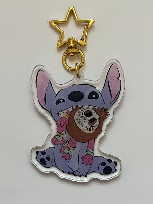 Alien Attack Acrylic Keychain - Coconut