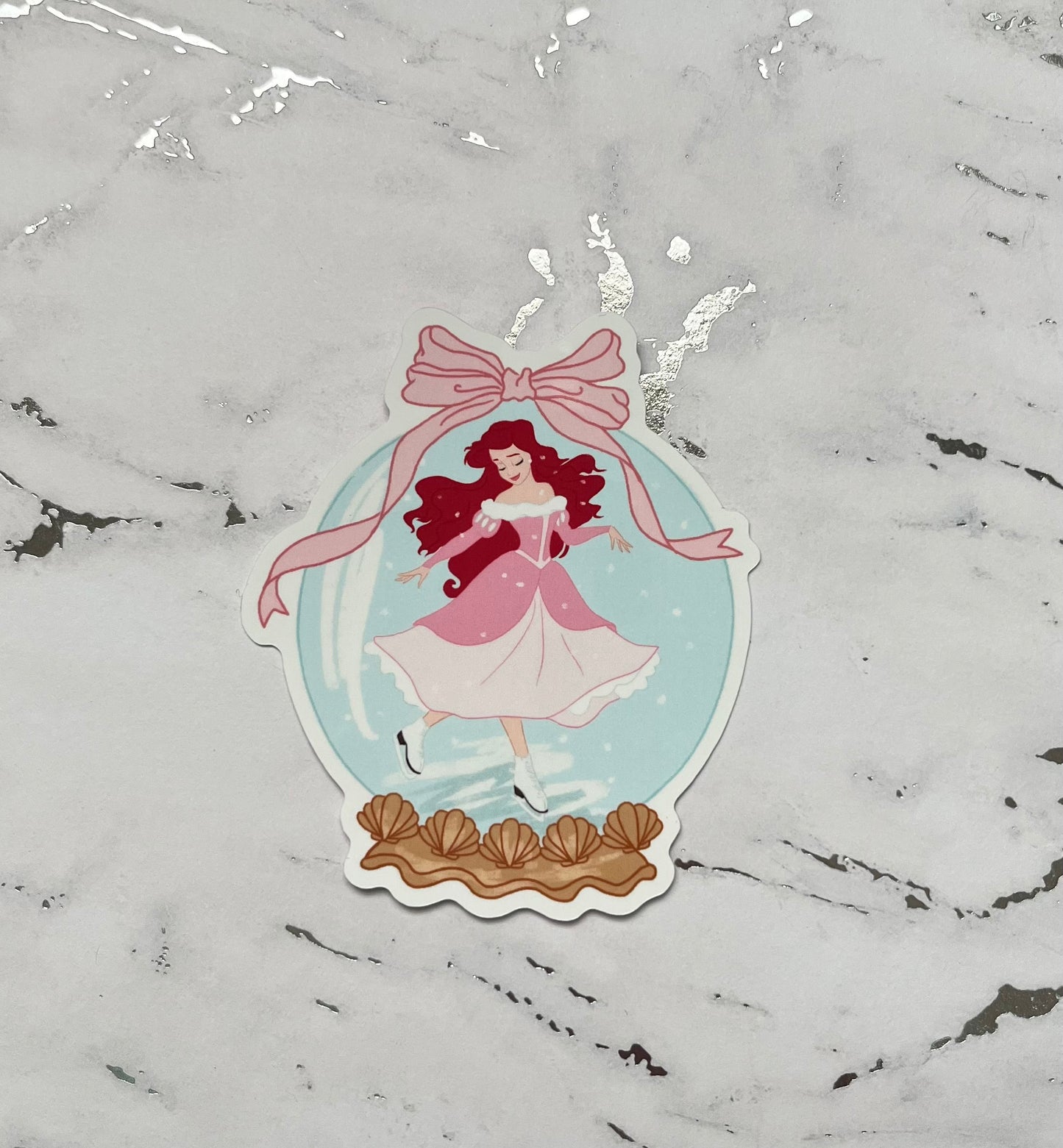 Princess Snow Globe Waterproof Vinyl Sticker