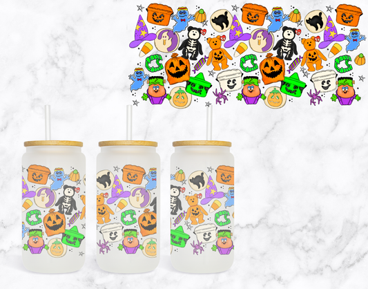 90s Halloween Glass Cup