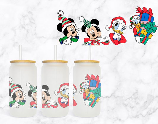 Mouse Gang Christmas 24 Glass Cup