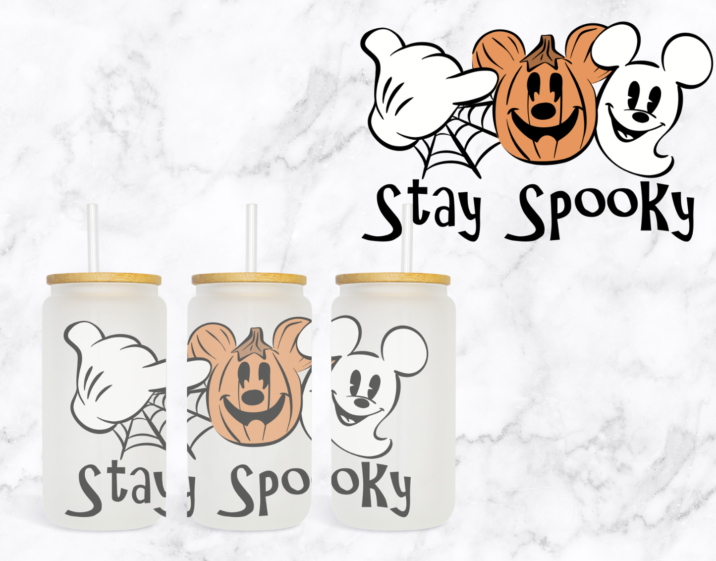 Stay Spook Glass Cup: Version 2