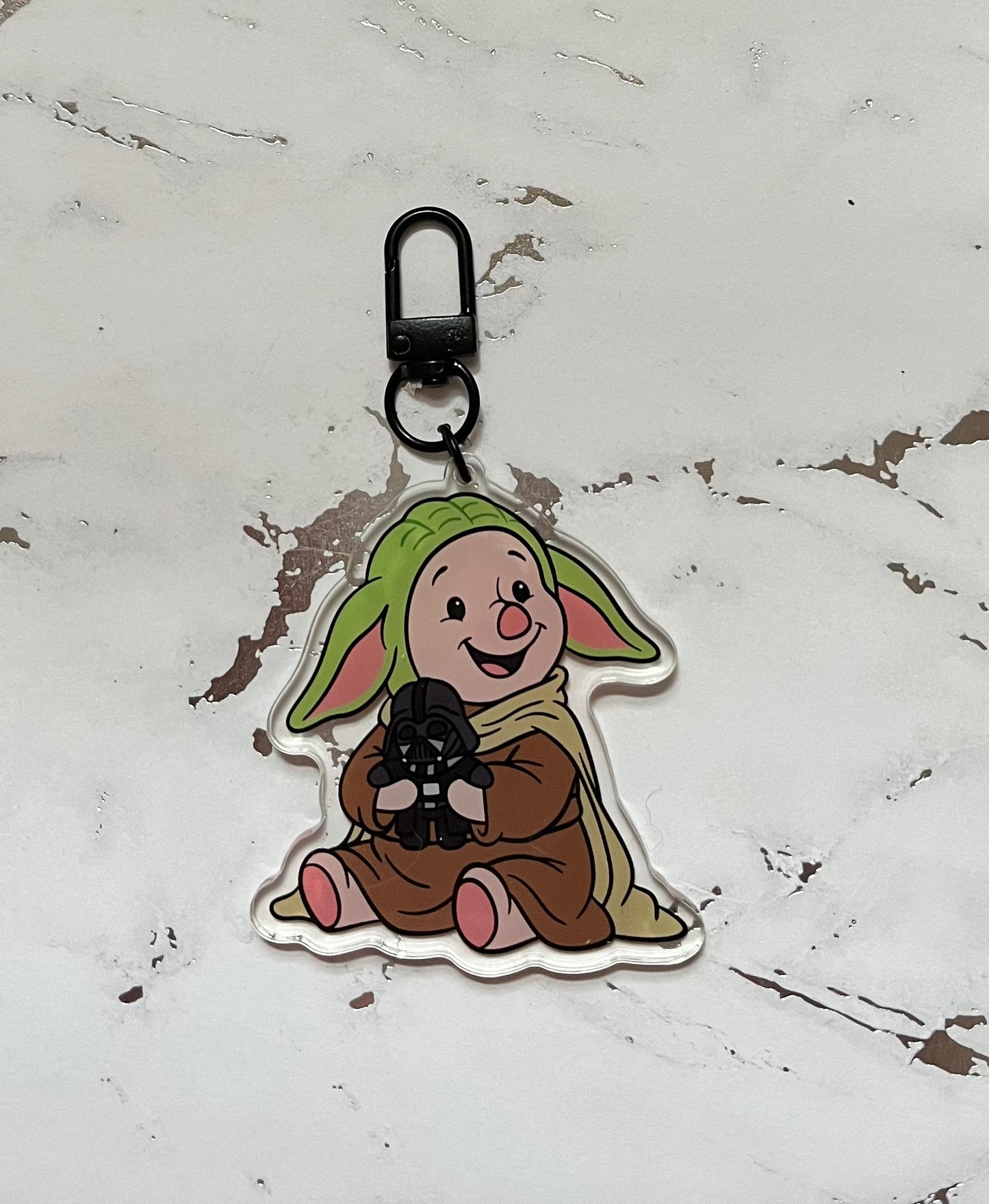 Space Bear and Pig Acrylic Keychain