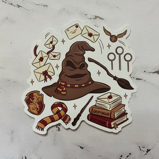 Wizard Hat Waterproof Vinyl Sticker