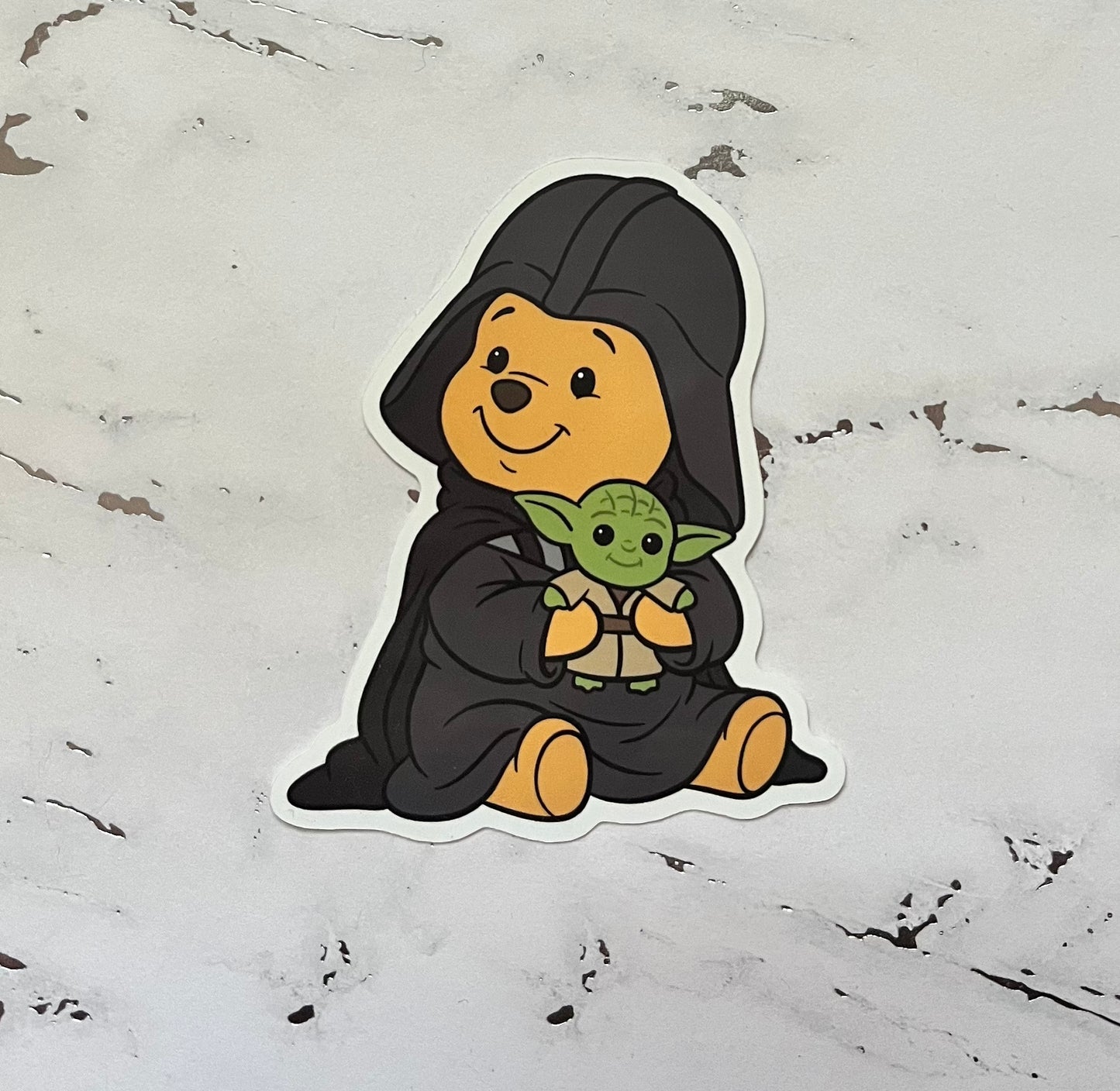 Space Bear and Pig Waterproof Vinyl Sticker