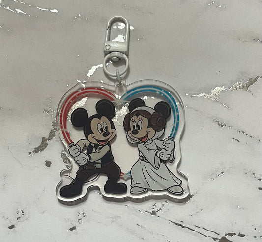 Space Mouse Acrylic Keychain