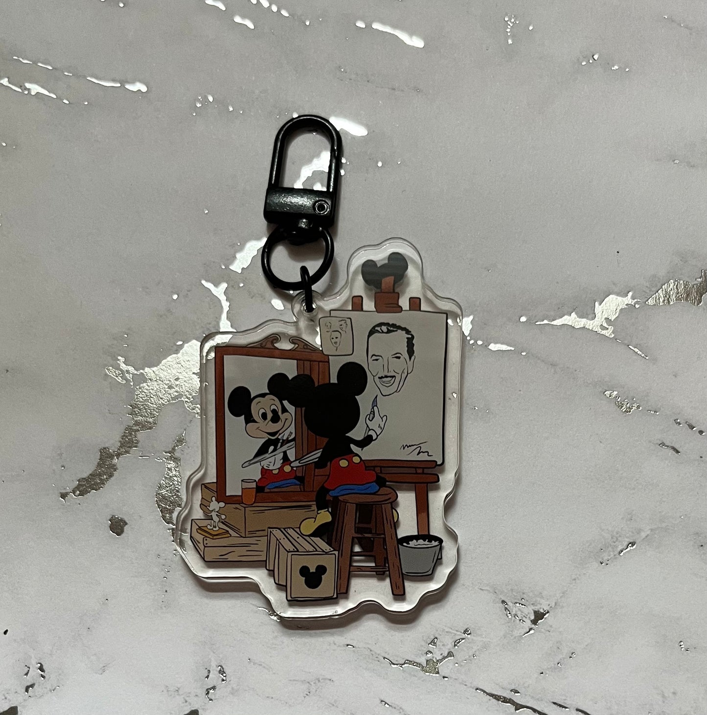 Mouse Art Acrylic Keychain