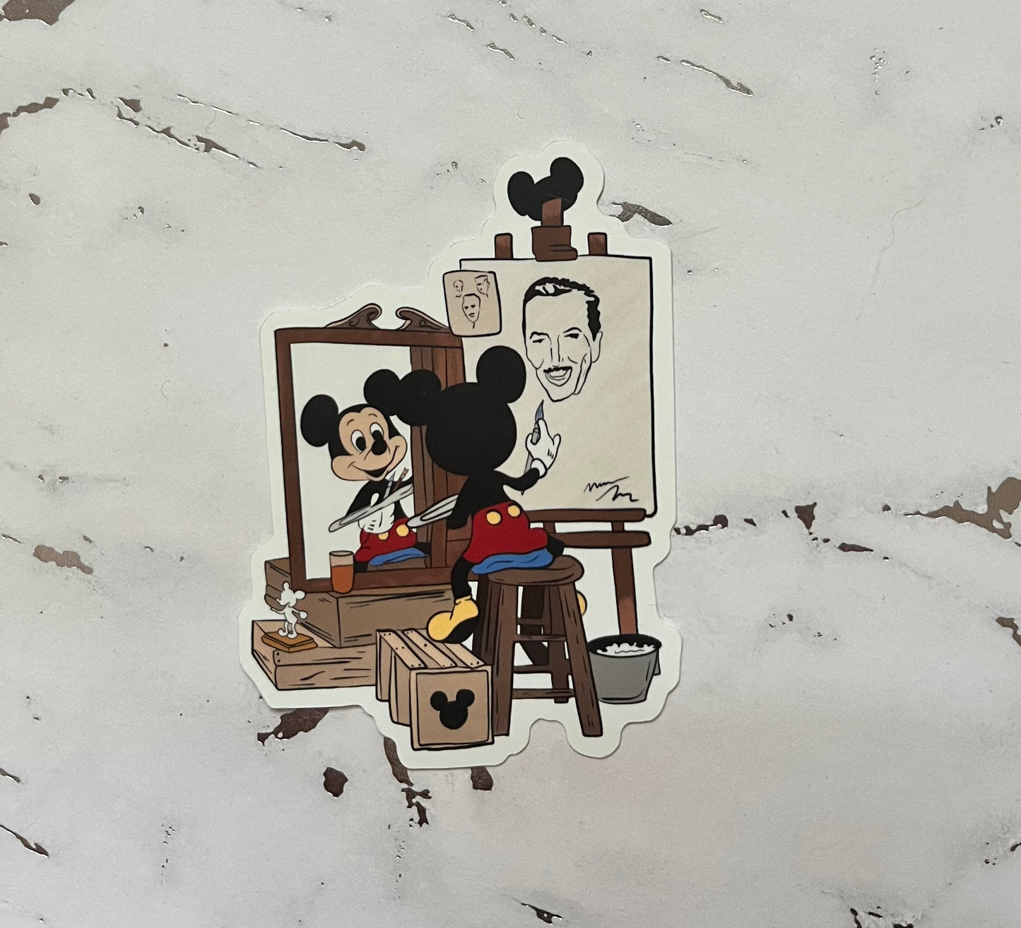 Mouse Art Waterproof Vinyl Sticker