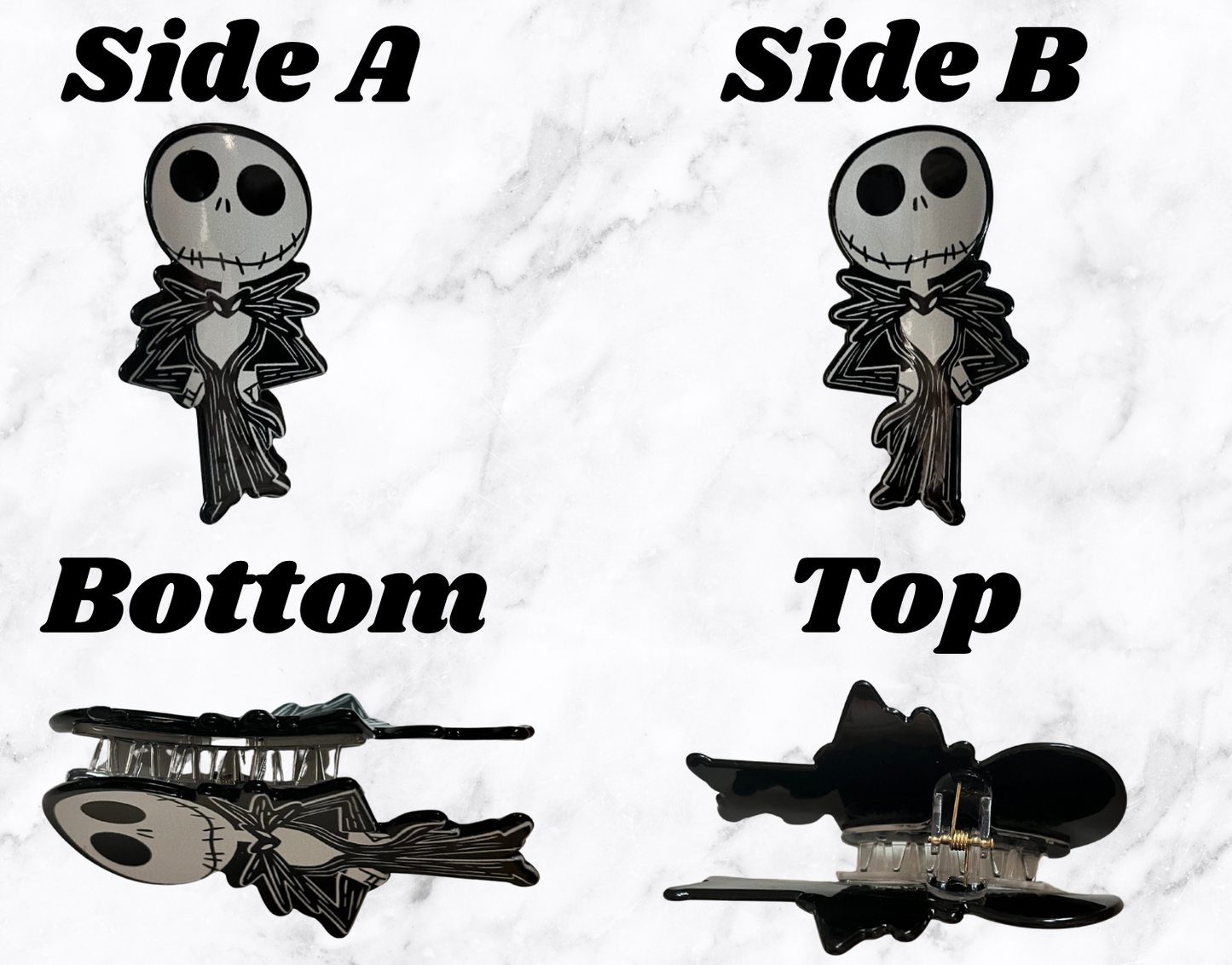J Skeleton Hair Clip