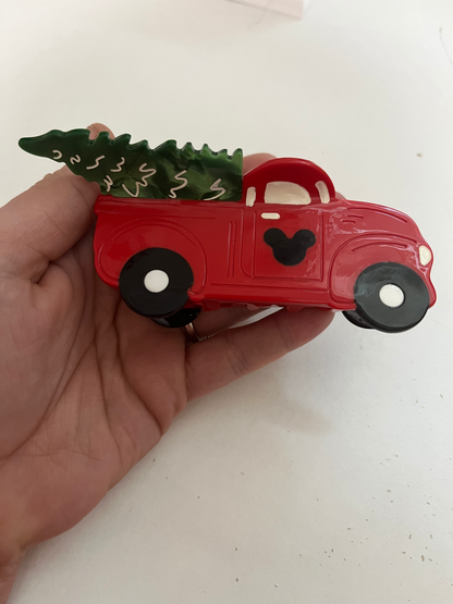 Christmas Truck Claw Clip