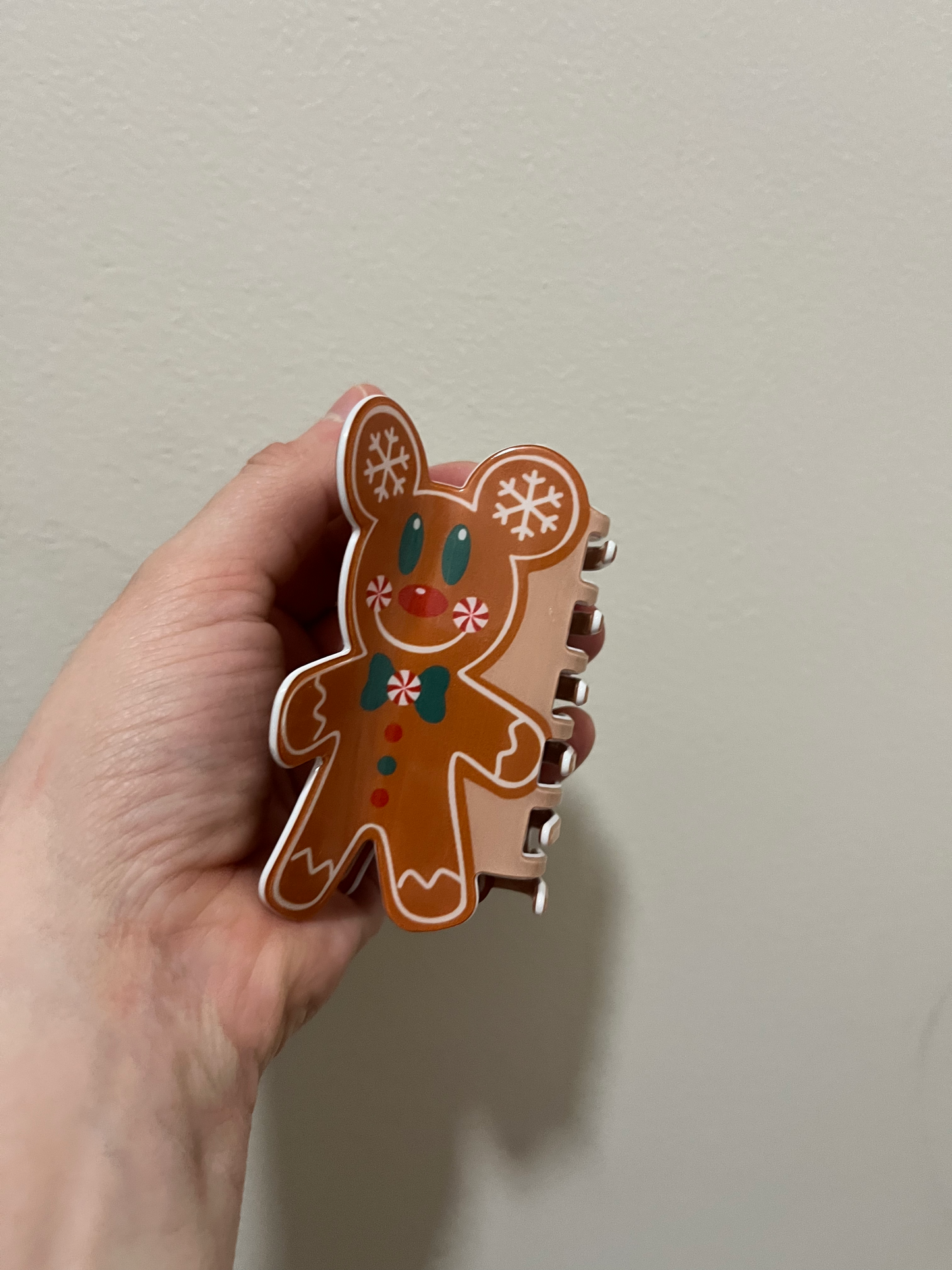 Mouse Gingerbread Claw Clip