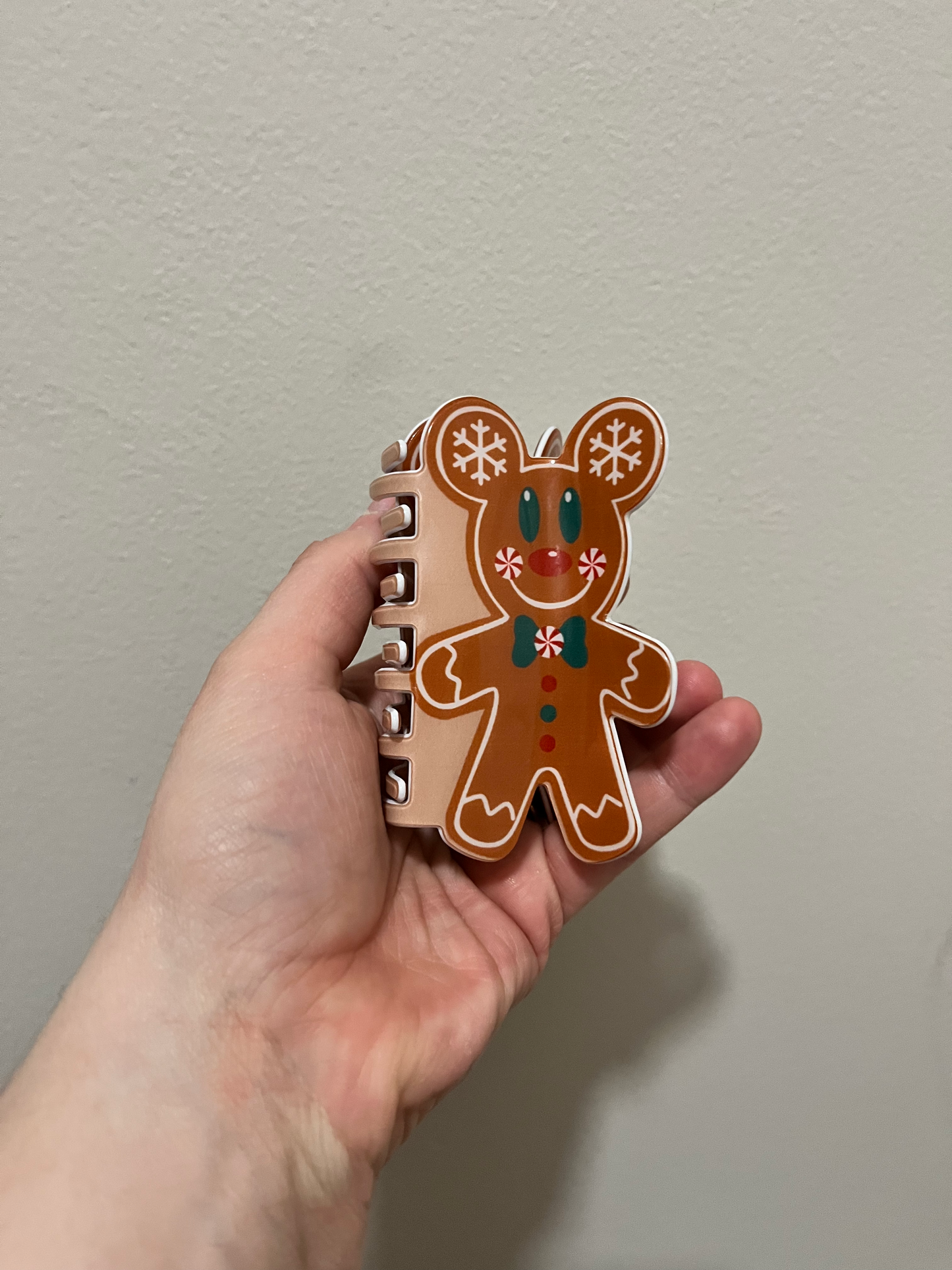 Mouse Gingerbread Claw Clip