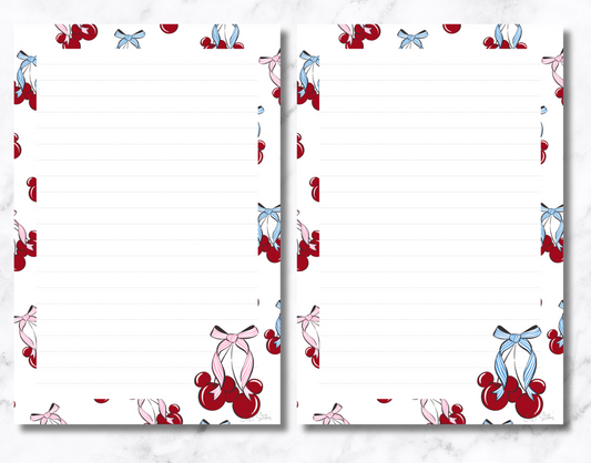 Cherry Bows Notepad