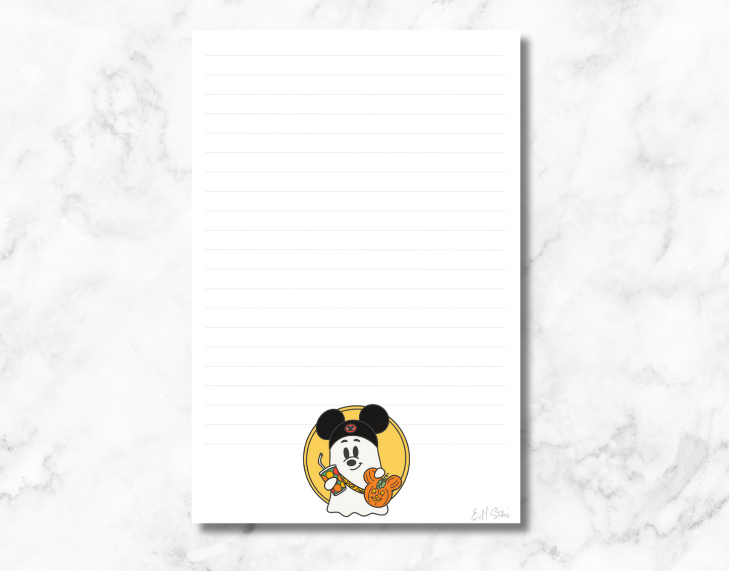 Fall Park Ghost Notepad **EXCLUSIVE DESIGN**