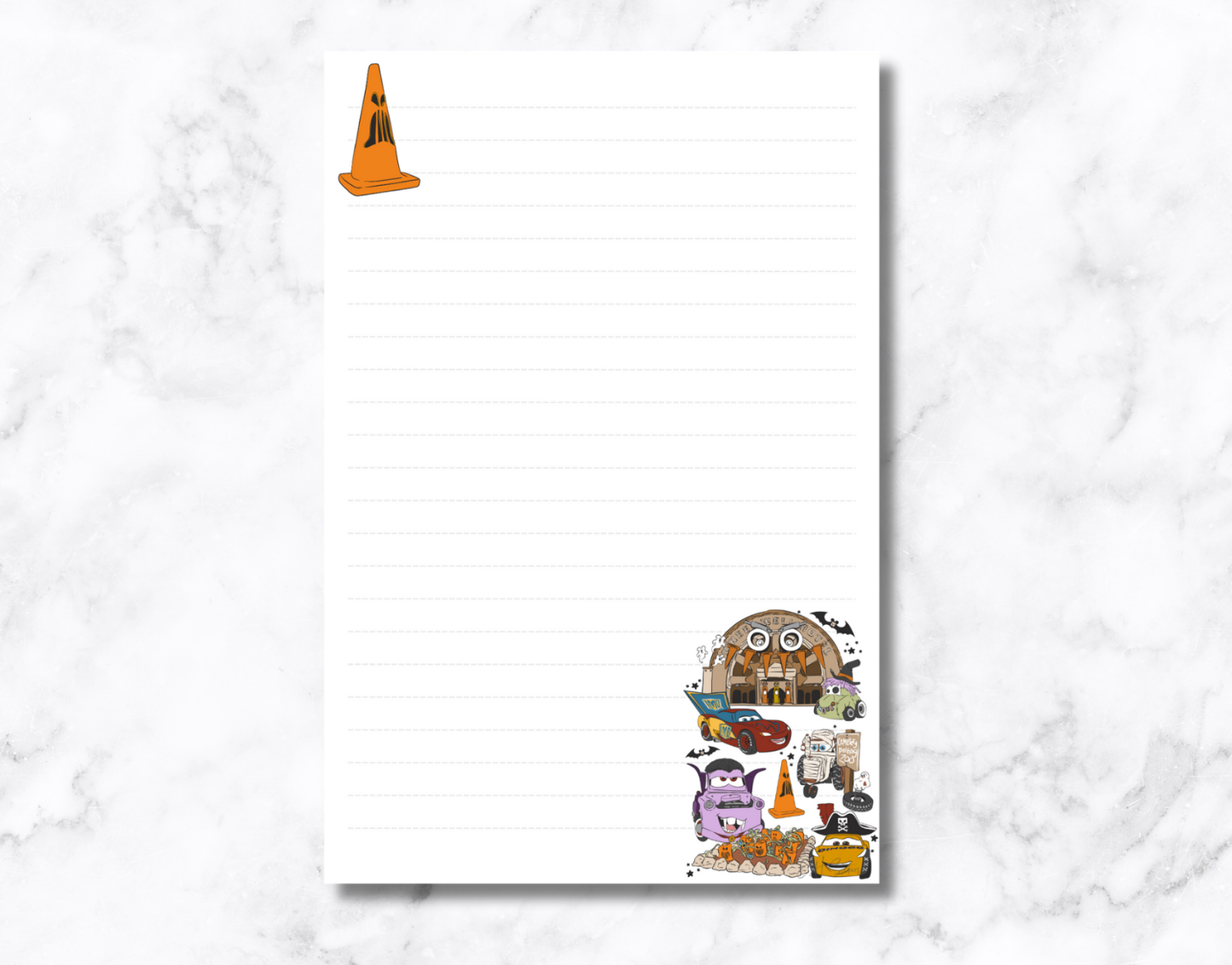 Spooky Cars Notepad