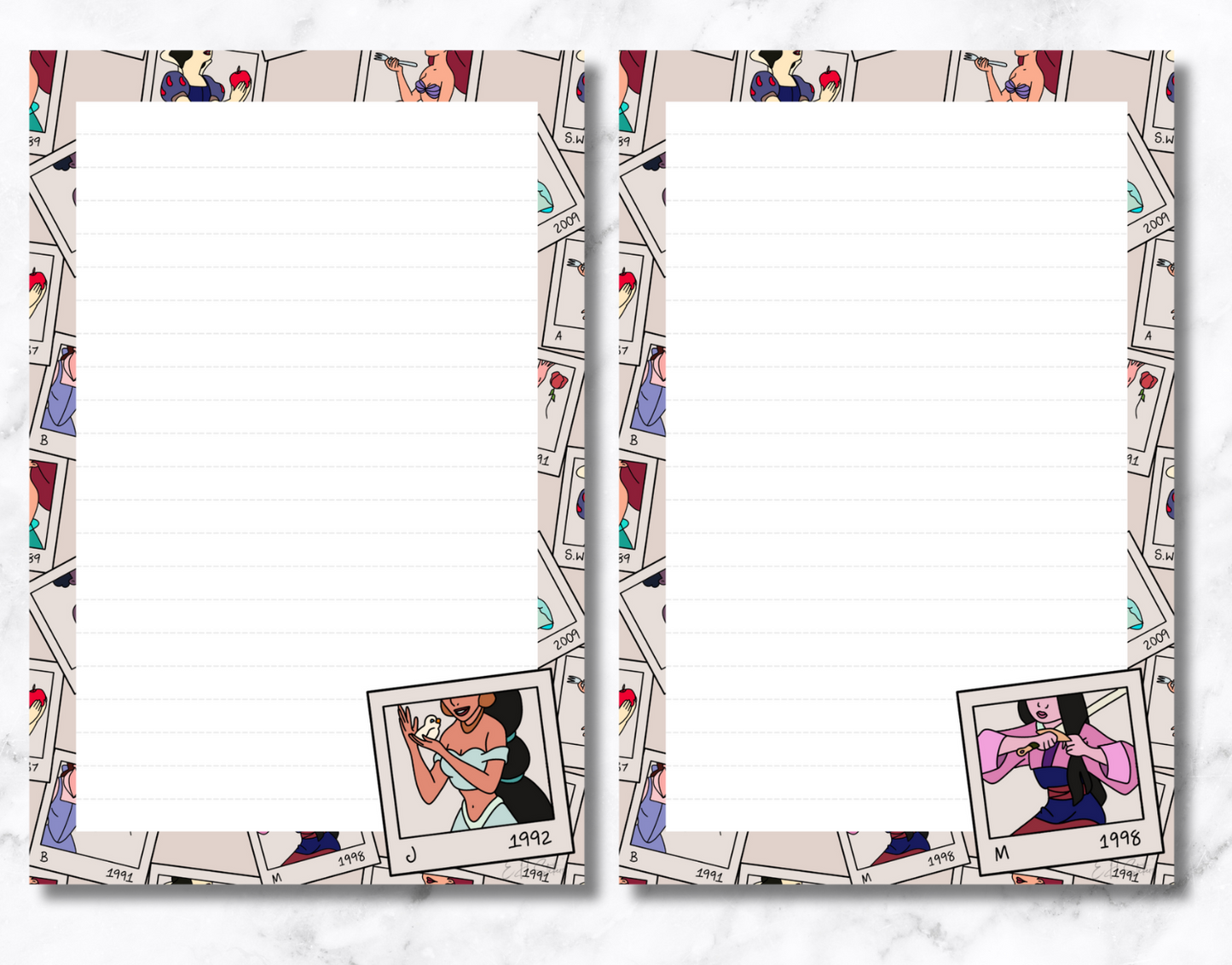 Princess Polaroids Notepad