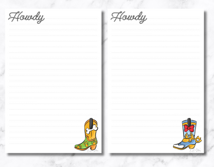 Western Boots Notepad