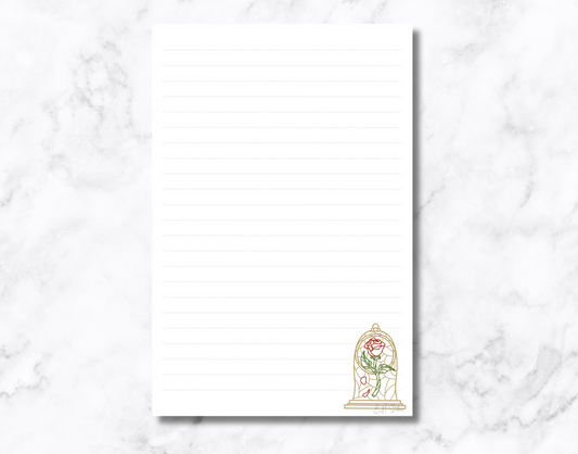 Enchanted Rose Notepad