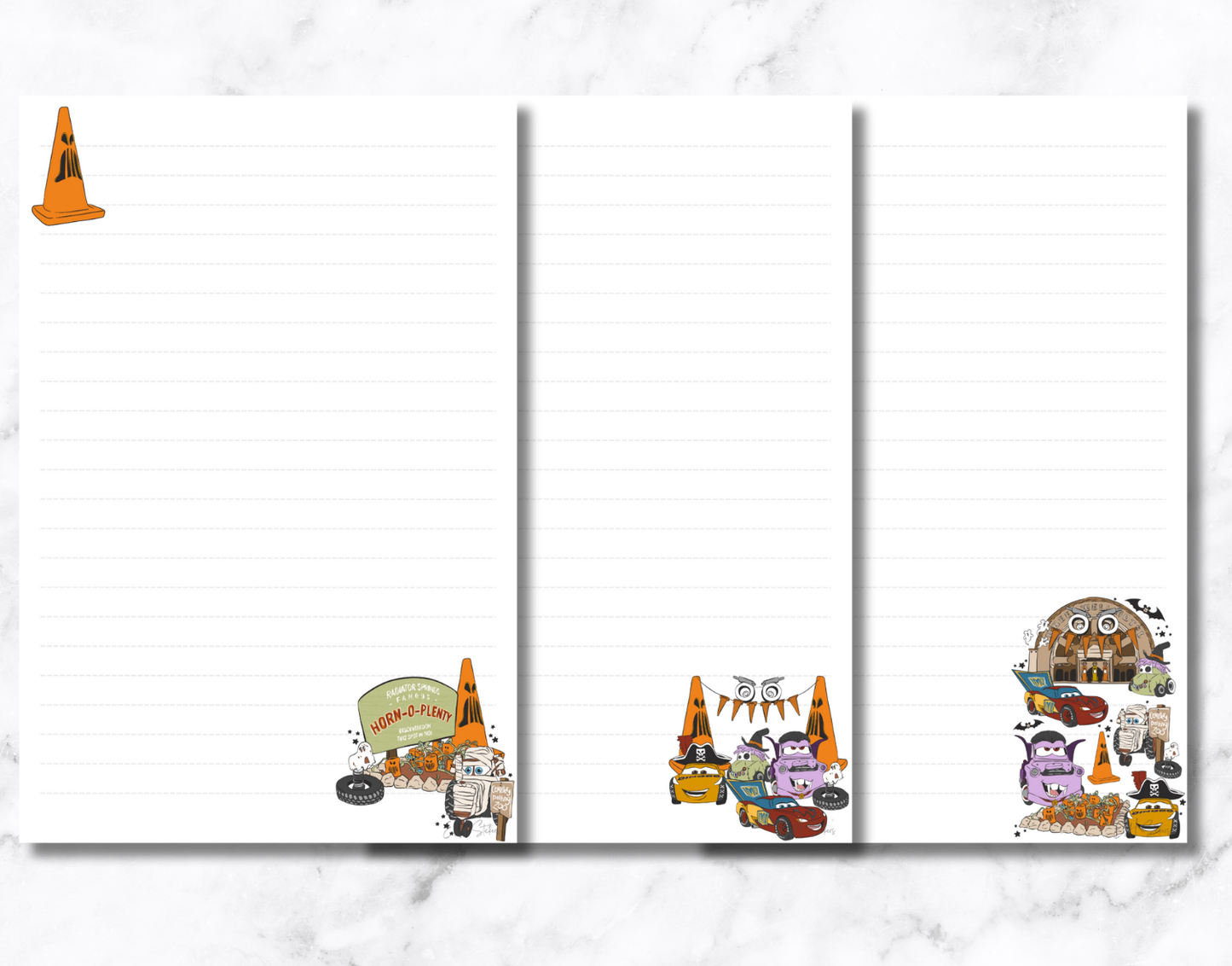 Spooky Cars Notepad