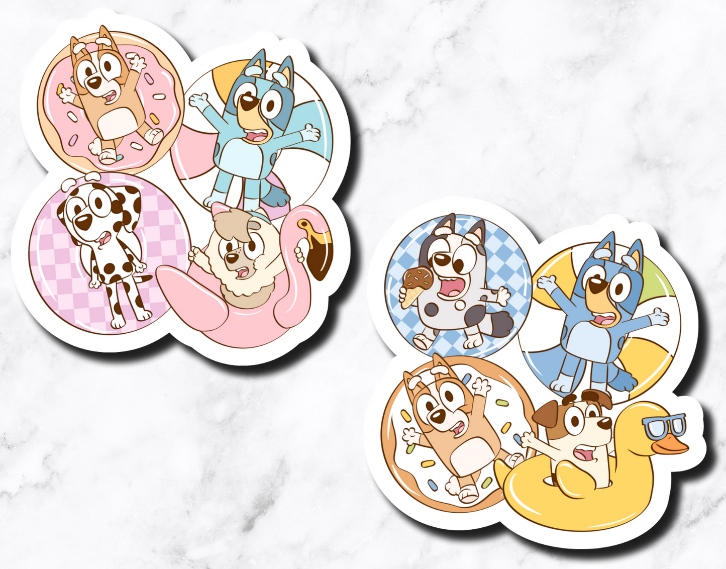 Summer Pups (set of 2 stickers)