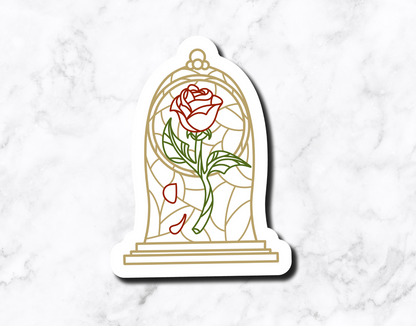 Enchanted Rose Sticker **sticker has a subtle holographic shine**