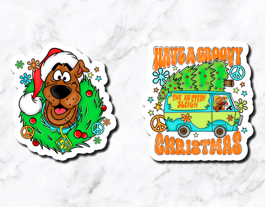 Groovy Christmas Sticker **set of 2**