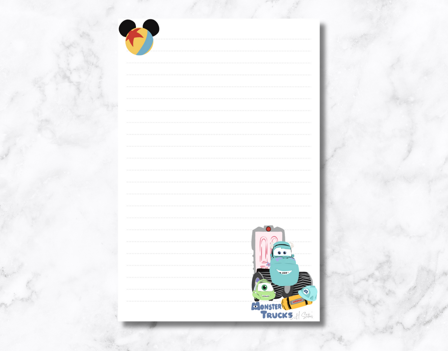 Pix Fest - Monster Cars Notepad