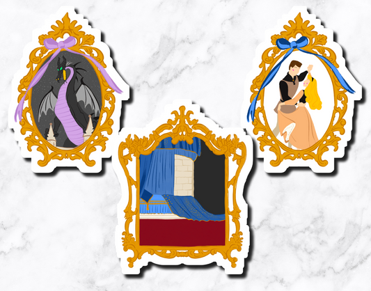 Sleeping Princess Sticker Set **set of 3**