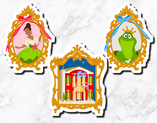 Frog Princess Sticker Set **set of 3**