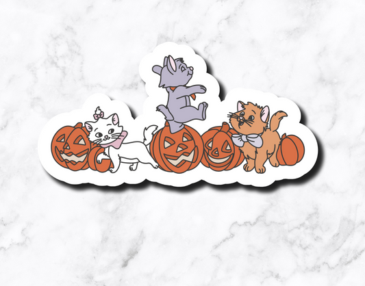 Fall Cats Sticker