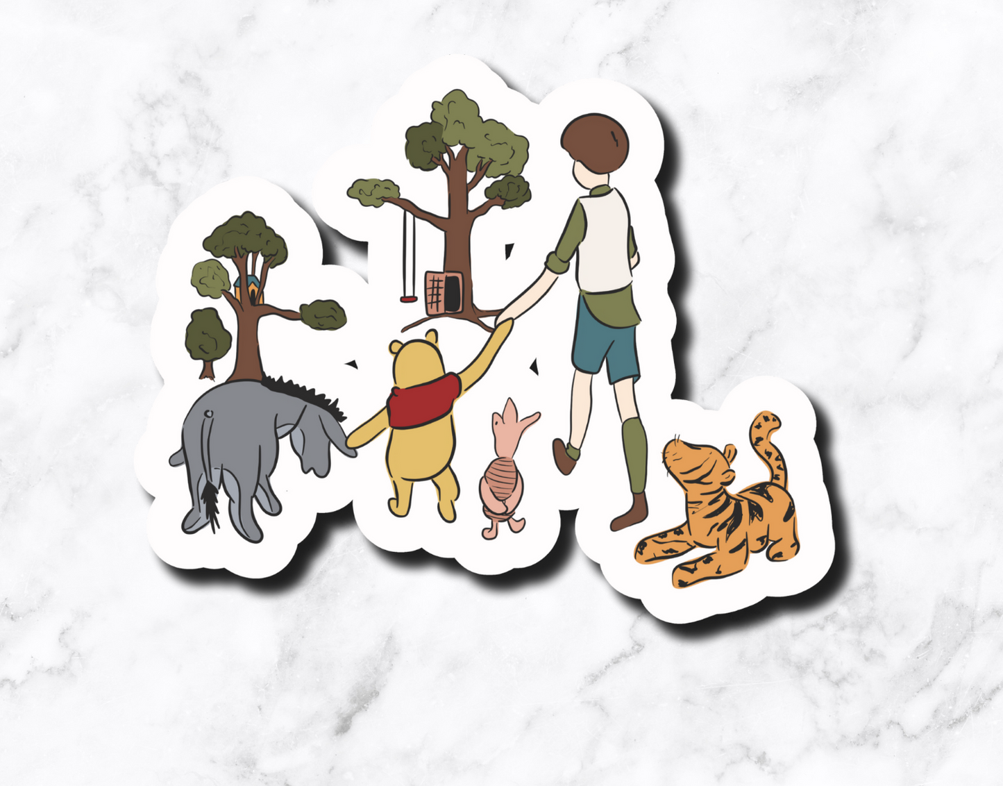 100 Acre Friends Map Sticker