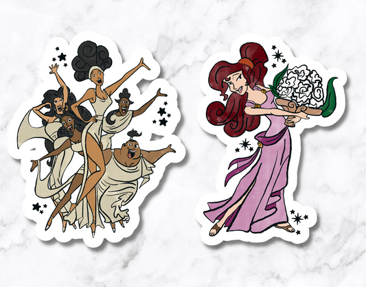 Hunk Gal **set of 2 stickers**