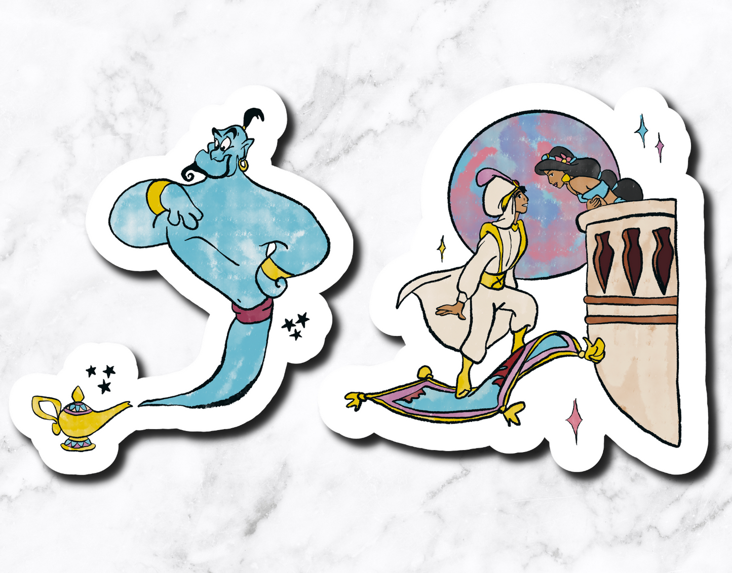 Magic Carpet Gal **set of 2 stickers**