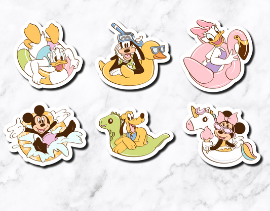 Mouse Gang Summer (set of 6 stickers)