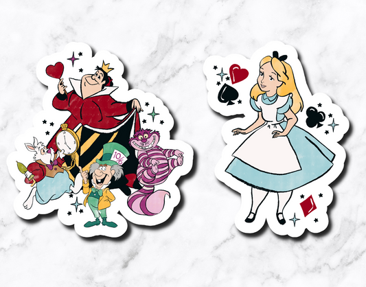 Wonderland Gal **set of 2 stickers**