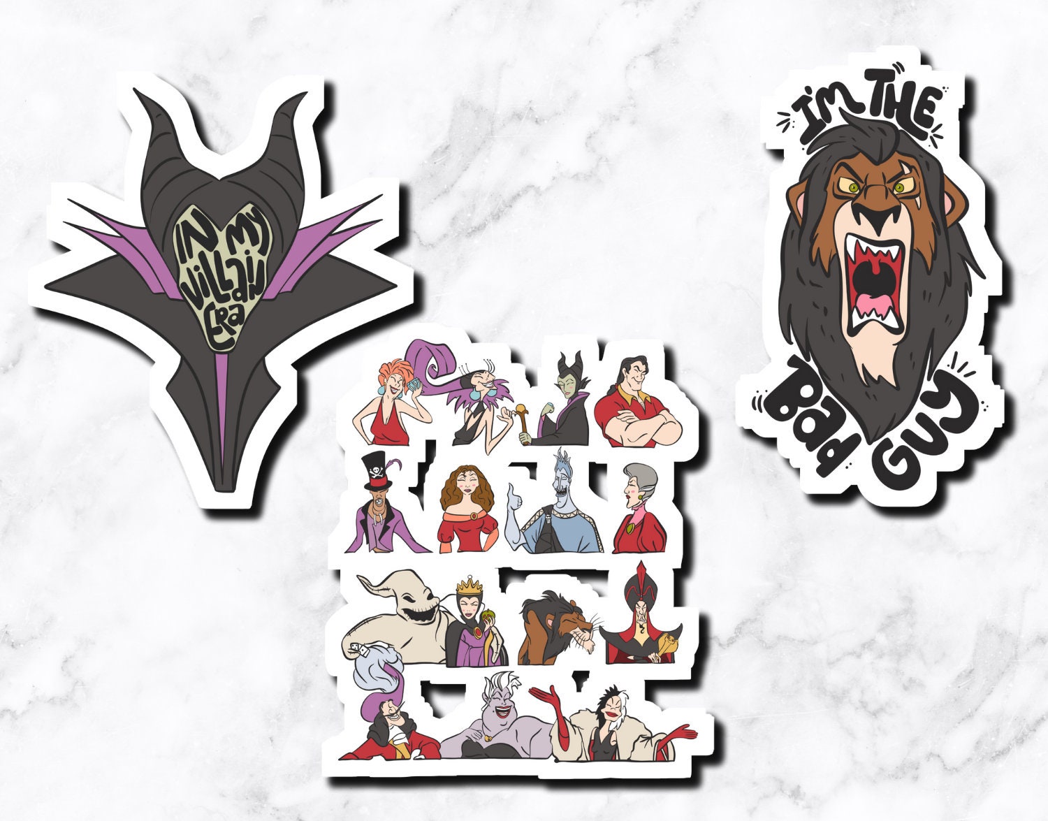 Villains Era **set of 3 stickers**