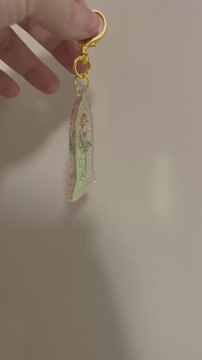 Enchanted Rose Acrylic Keychain **EXCLUSIVE DESIGN**