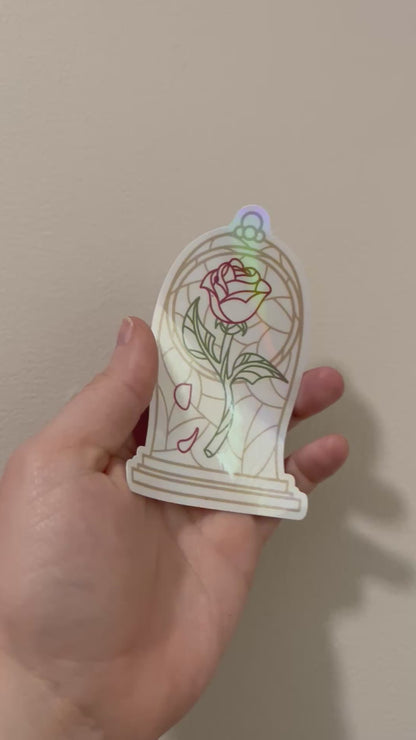Enchanted Rose Sticker **sticker has a subtle holographic shine**