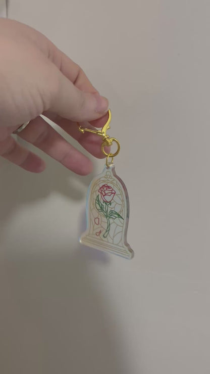 Enchanted Rose Acrylic Keychain **EXCLUSIVE DESIGN**