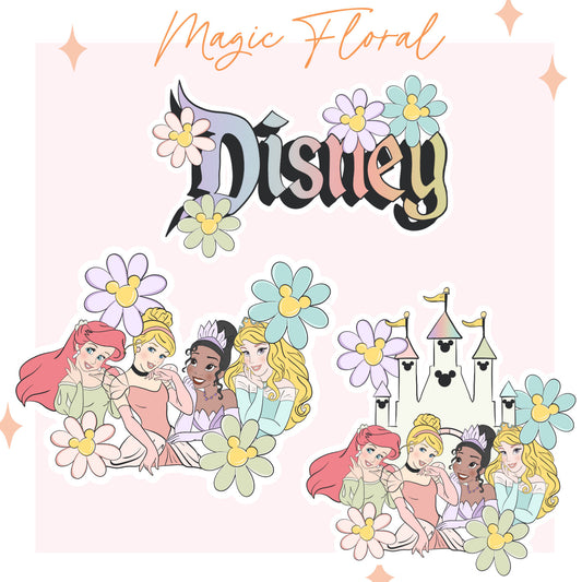 Magic Floral (set of 3 stickers)