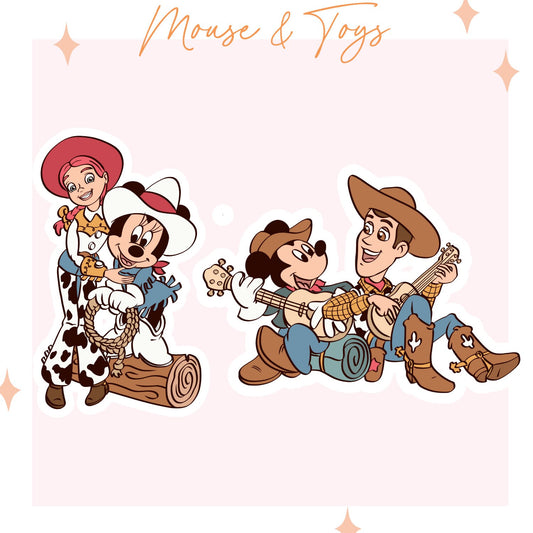 Mouse & Toys (set of 2 stickers)